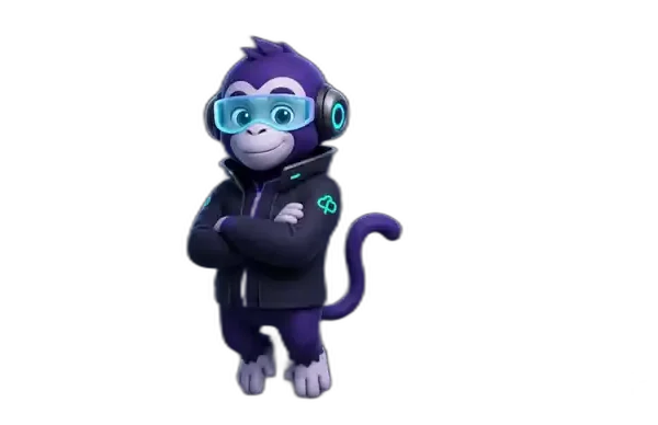 Mascote da Primatech apresentando a marca